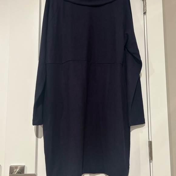 Cabi Round Up Blue Cobalt Wide Collar Pullover Mini Sweater Dress Style 4390 L - Picture 8 of 8